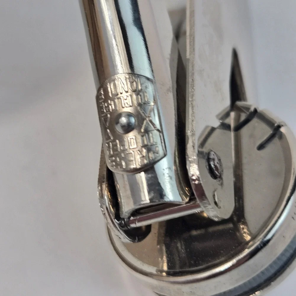 Vintage Official Champ Pocket Seal Embosser Library of MCM Christel Narin Chrome